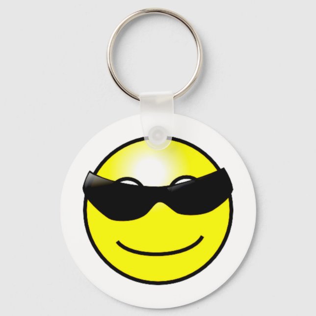 Llavero Guay Gafas de sol Cara amarilla (Anverso)