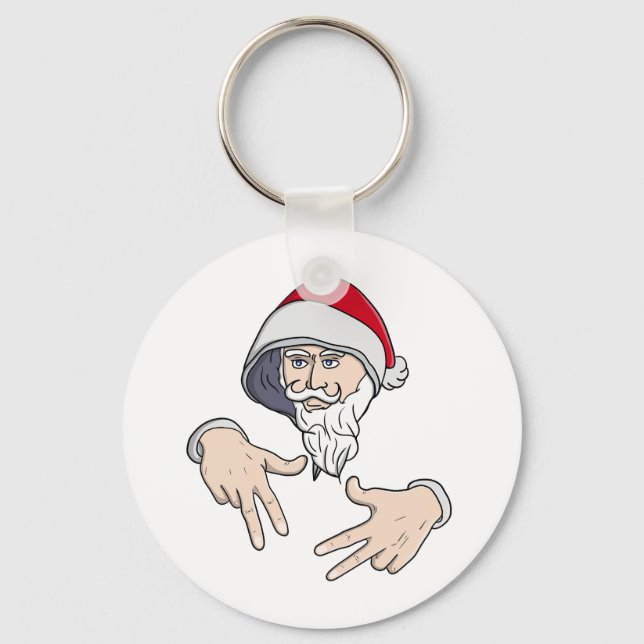 Llavero Guay Gangsta Hip Hop Hand Rap Santa Claus (Anverso)