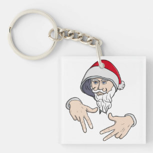 Llavero Guay Gangsta Hip Hop Hand Rap Santa Claus