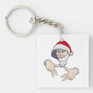 Llavero Guay Gangsta Hip Hop Hand Rap Santa Claus