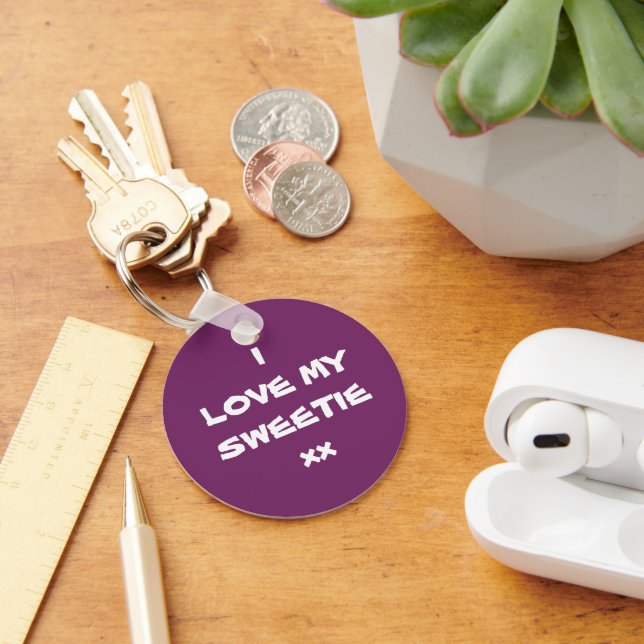 Llavero Guay I LOVE MY SWEETIE xx Modern Cute Keychain (Escritorio )