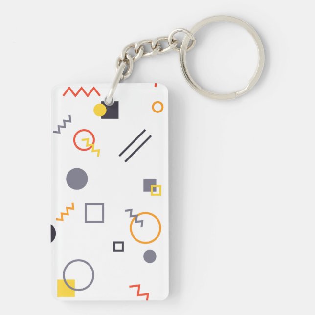 Llavero Guay, ilustracion abstracto único, moderno y urban (Atrás)