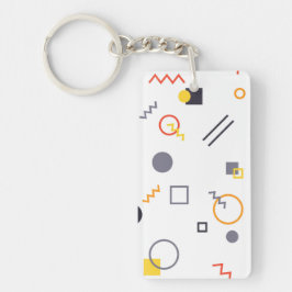 Llavero Guay, ilustracion abstracto único, moderno y urban