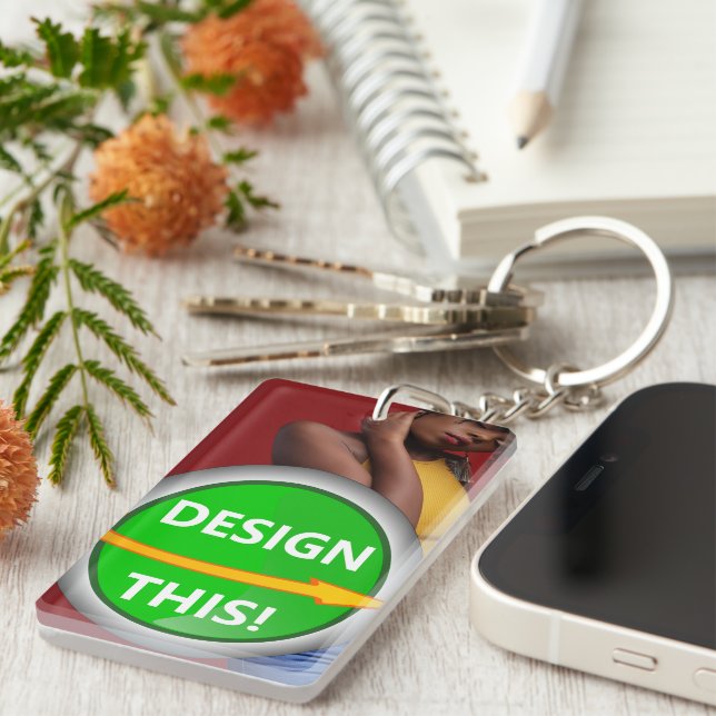 Llavero ¡Guay! Keychain - Rectángulo acrílico (doble cara) (Frente Derecha)