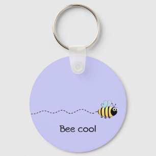Llavero Guay lindo abeja personalizado púrpura