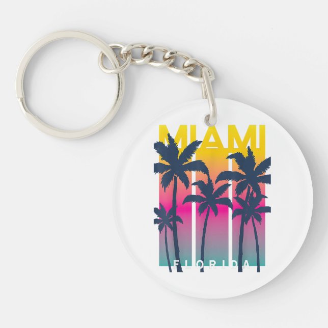 Llavero Guay Miami Florida Tees de diseño gráfico, me enca (Frente)