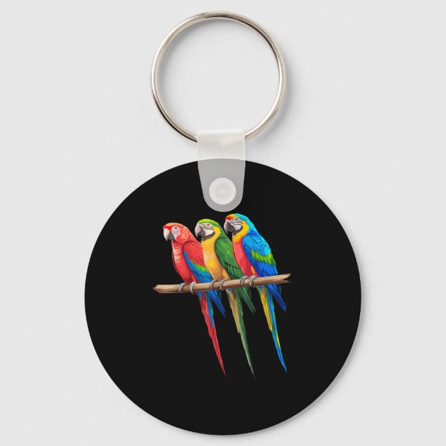 Llavero Guay Parrot Art Para Hombres Mujeres Chicas Parrot (Anverso)
