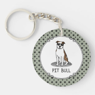 Llavero Guay Pit Bull con gafas de sol (lt romano le blanc