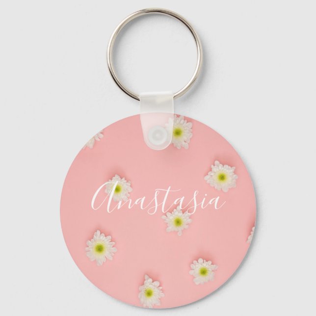 Llavero Guay, unas flores rosadas asombrosas (Anverso)