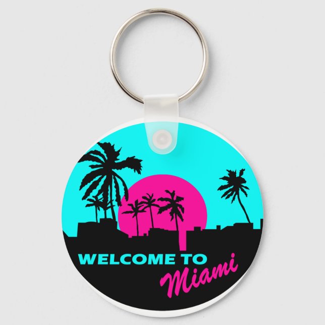 Llavero Guay Welcome to Miami design (Anverso)