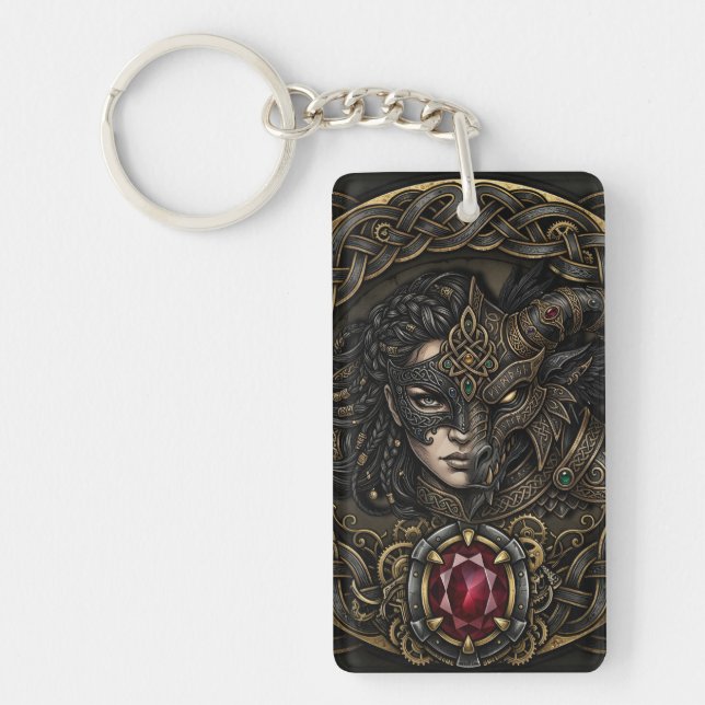 Llavero Guerrero Celta Steampunk.  (Frente)