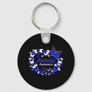 Llavero guerrero de ataxia de mariposa con cinta azul T-Sh