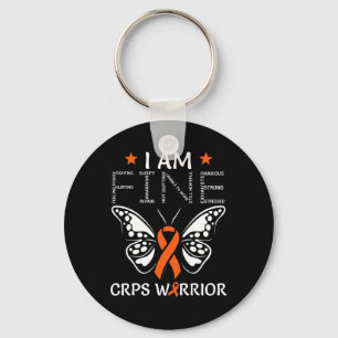 Llavero Guerrero De Crps Soy Naranja De Cinta De Mariposa 