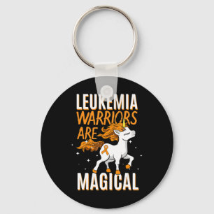 Llavero Guerrero de leucemia Magia Unicornio Naranja Ribbo