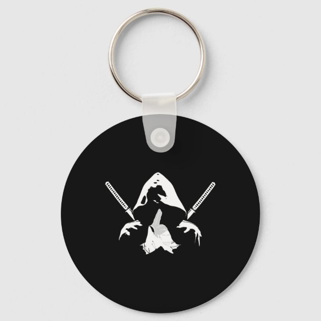 Llavero Guerrero de Ninja Bushido Samurai Martia luchadora (Anverso)