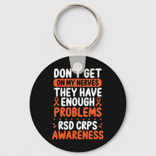 Llavero Guerrero de Rsd Crps Cinta Naranja En Mis Nervios