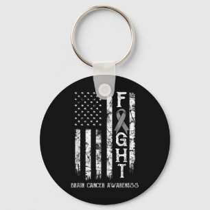 Llavero Guerrero del cáncer de cerebro Bandera de Estados 