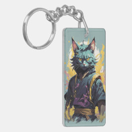 Llavero Guerrero del gato Ninja de Guay Fire Splash Gray
