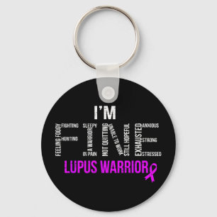 Llavero Guerrero luchador de concienciación sobre lupus FI