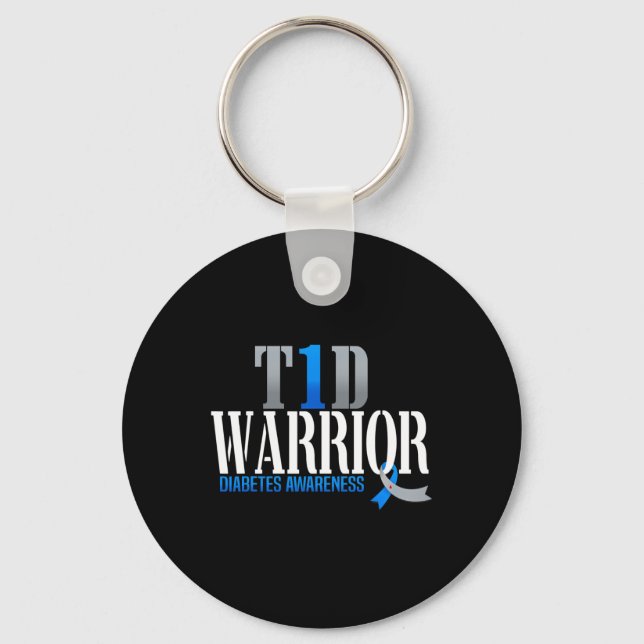 Llavero Guerrero T1D Sensibilización sobre la diabetes tip (Anverso)