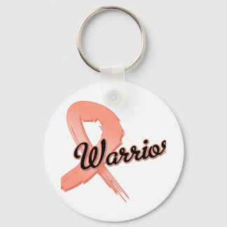 Llavero Guerrero Uterino del Cáncer Grunge Ribbon