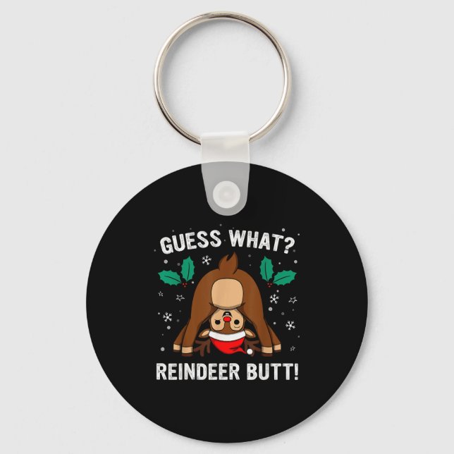 Llavero Guess What Reindeer Butt Mens &amp; Boys Funny Ugl (Anverso)