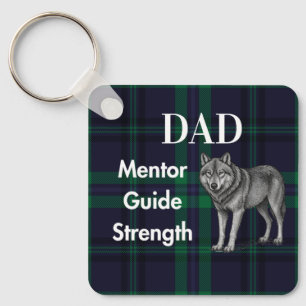 Llavero Guía de mentor para padres Fuerza y corazón Lobo c