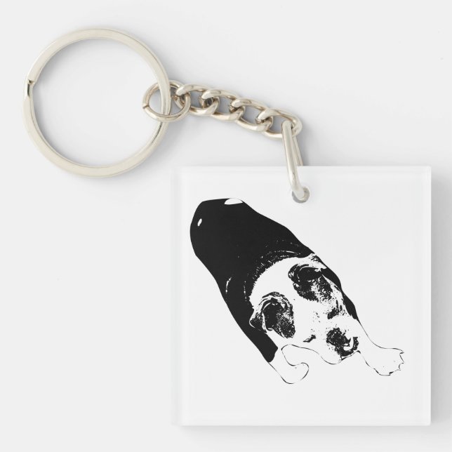 Llavero Guías de perro vectoriales Stride para viajes diar (Frente)
