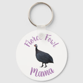 Llavero Guinea Fowl Mama Keychain | Mamá de Fierce Fowl
