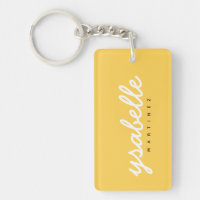 Guión de caligrafía amarillo mostaza personalizado