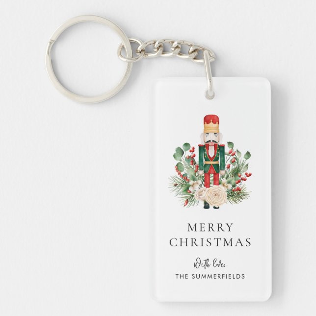 Llavero Guión de cascanueces de Navidad Verde navideño (Frente)