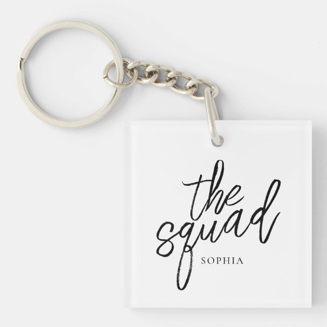 Llavero Guión Mínimo La Foto Del Personalizado De La Escua (Frente)