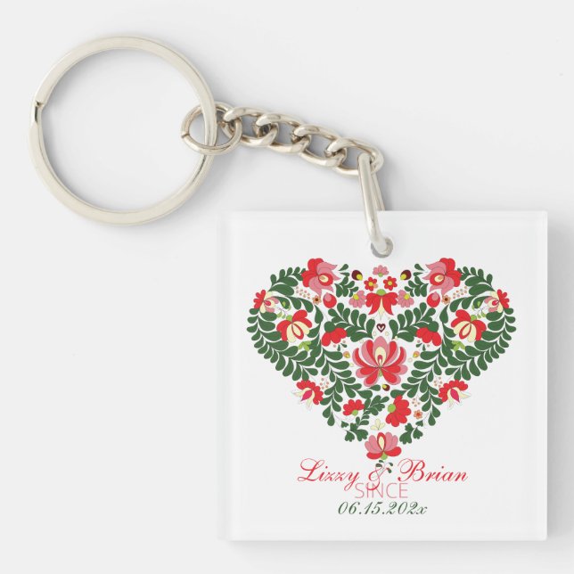 Llavero Guión personalizado Corazón de la gente de Matyo h (Frente)