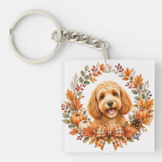 Llavero Guirnalda de otoño de Cockapoo