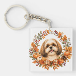 Llavero Guirnalda de otoño de Shih Tzu