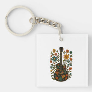 Llavero Guitar & Bloom Designs