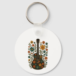Llavero Guitar & Bloom Designs