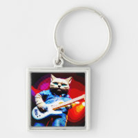 Guitarista de gatos Moggy Metalizado de semitono e