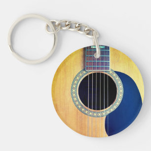 Llavero Guitarra Acústica Dreadnought de 6 Cuerdas Diseño