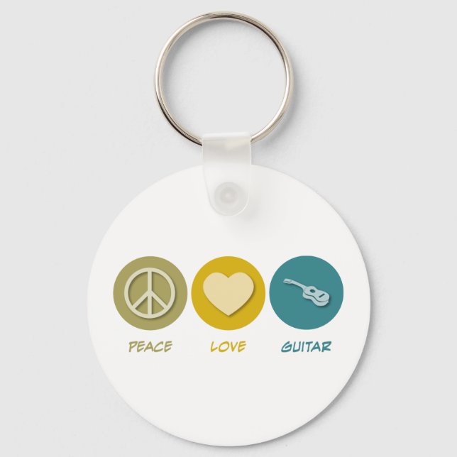 Llavero Guitarra de amor por la paz (Anverso)