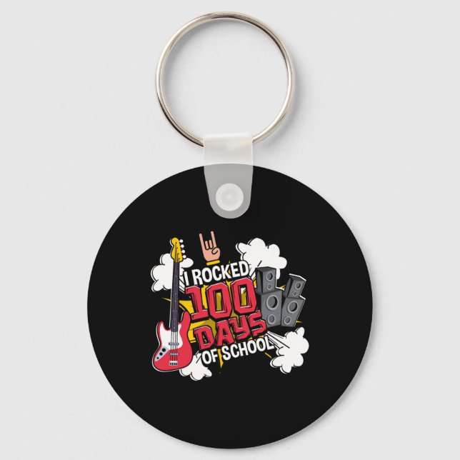 Llavero Guitarra De Música Divertida Que Tomé 100 Días De  (Anverso)