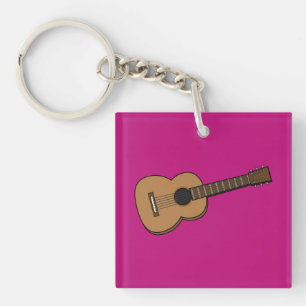 Llavero Guitarra Dibujo Animado