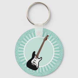 Llavero Guitarra Eléctrica Fun Turquoise Swirl Music