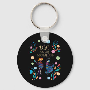 Llavero Guitarra esquelética bailarina Dia De Los Muertos 