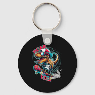 Llavero Guitarra Skater T-rex Rugido Rodar Dinosaurio Para