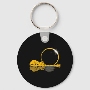 Llavero Guitarra solar Eclipse Naturaleza Moon Retro Estil