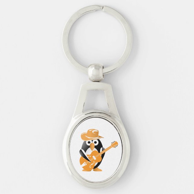 Llavero Guitarrista pingüino (Anverso)