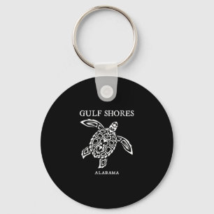 Llavero Gulf Shores Alama Retro Tortuga Marina Niños Niñas