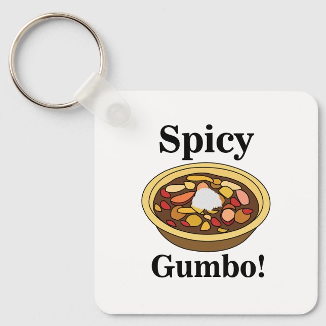 Llavero Gumbo Comida Gumbo Picante (Anverso)