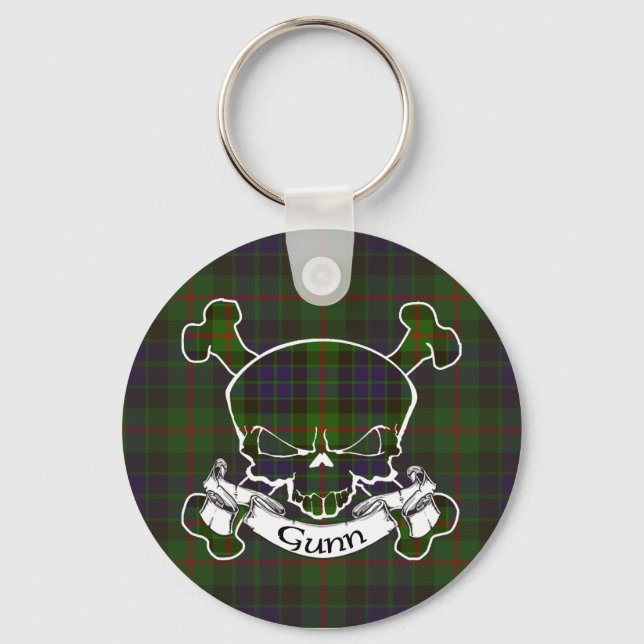 Llavero Gunn Tartan Skull Keyring (Anverso)